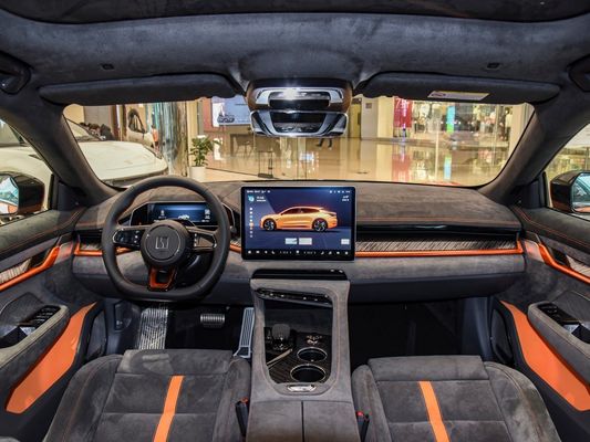 Doppel-Wischbone Unabhängige Aufhängung EV Auto 2024 Zeekr001 You100kwh AWD Schwarz Orange